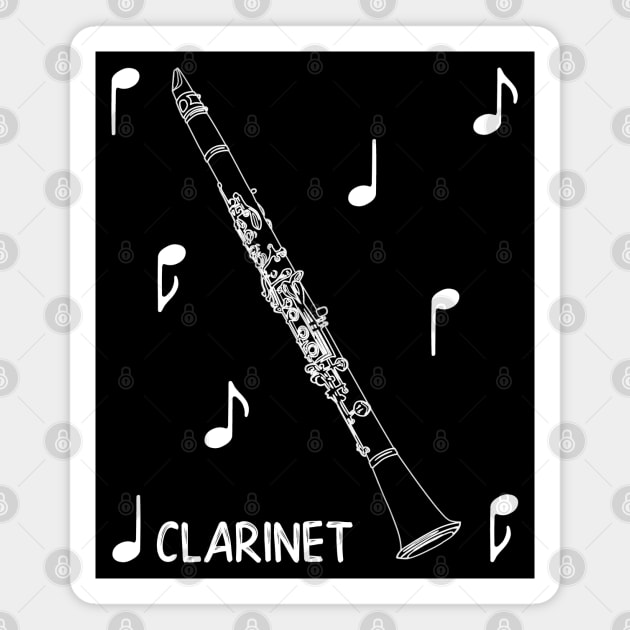 Musical Notes Clarinet Magnet by AngelFlame